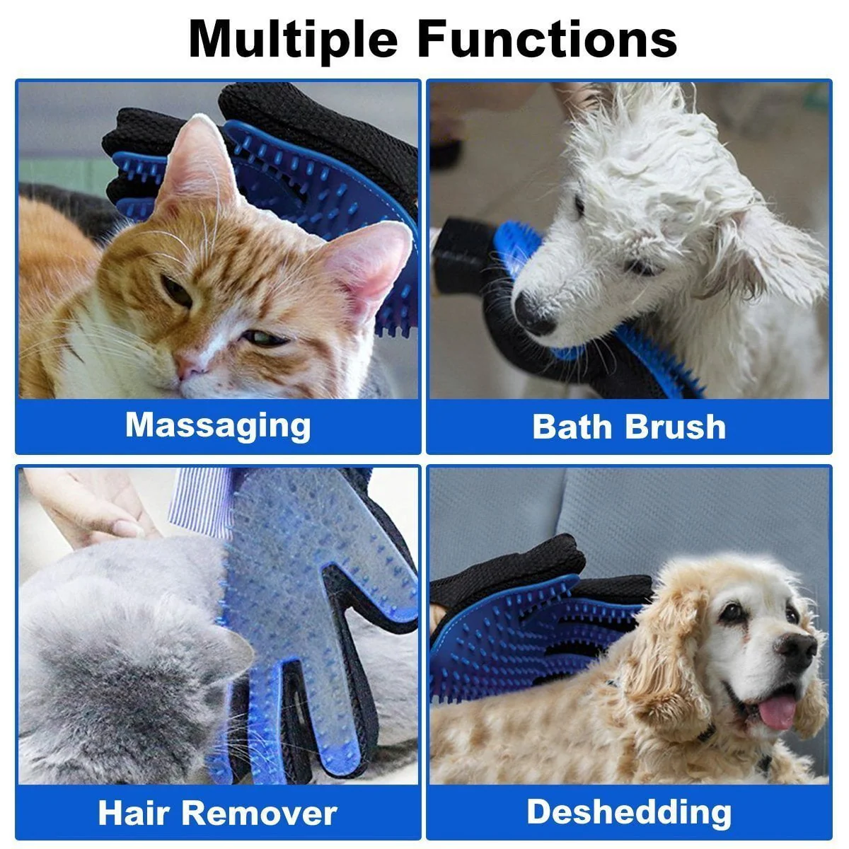 Plastic Grooming Glove For Cats and Dogs